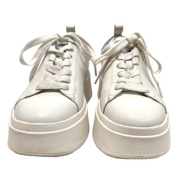 Ash Move S White Leather Chunky Platform Sneaker Lavender Heel Women’s 39 - Picture 5 of 15